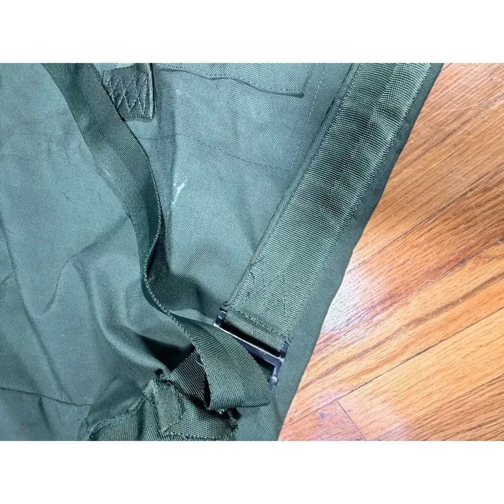 Large Olive Green Military-Style Canvas Gear Duffel Bag 40”